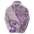 Samoa Siapo Elegant Hoodie Hibiscus Violet Motifs - Polynesian Pride