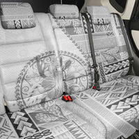 Samoa Siapo Elegant Back Car Seat Cover Hibiscus White Motifs - Polynesian Pride
