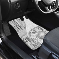 Samoa Siapo Elegant Car Mats Hibiscus White Motifs LT05 - Polynesian Pride