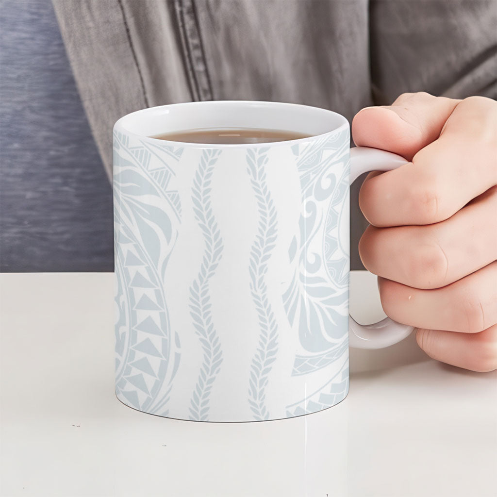Samoa Lotu Tamaiti Ceramic Mug Teuila With Tribal Motifs LT05 - Polynesian Pride