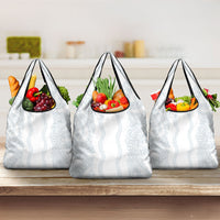 Samoa Lotu Tamaiti Grocery Bag Teuila With Tribal Motifs LT05 3-pack One Size White - Polynesian Pride