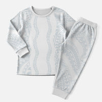 Samoa Lotu Tamaiti Christmas Pajama Set Teuila With Tribal Motifs LT05 Men White - Polynesian Pride
