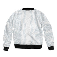 Samoa Lotu Tamaiti Sleeve Zip Bomber Jacket Teuila With Tribal Motifs LT05 - Polynesian Pride