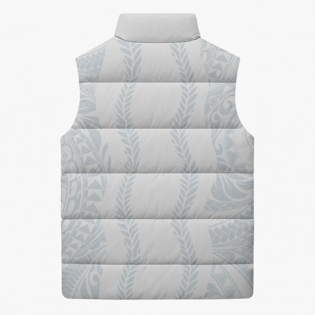 Samoa Lotu Tamaiti Sleeveless Puffer Jacket Teuila With Tribal Motifs LT05 - Polynesian Pride