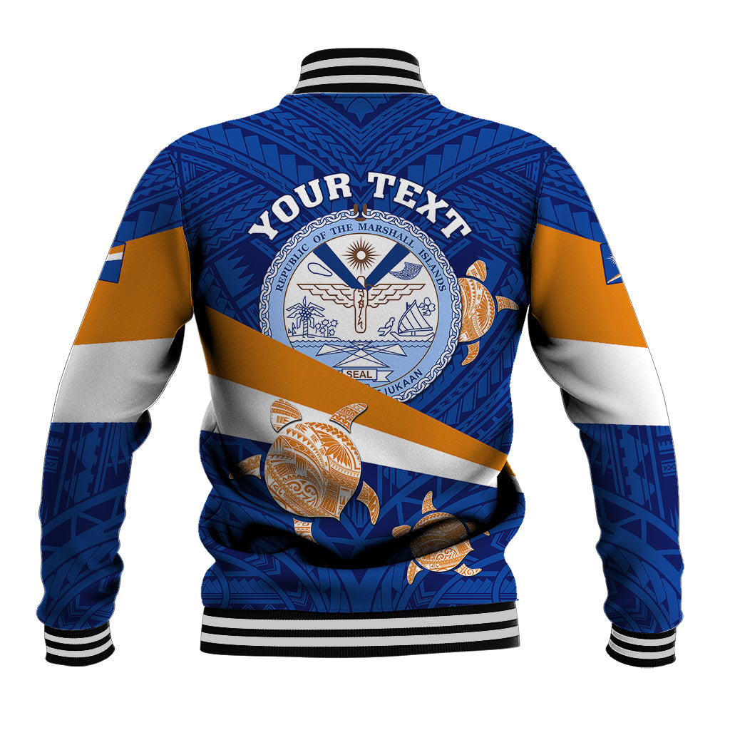Personalized Marshall Islands Baseball Jacket Manit Day Coat Of Arms With Polynesian Turtle LT05 - Polynesian Pride