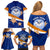 Personalized Marshall Islands Family Matching Off Shoulder Short Dress and Hawaiian Shirt Manit Day Coat Of Arms With Polynesian Turtle LT05 - Polynesian Pride