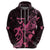 Breast Cancer Awareness Hoodie Ribbon Polynesian Pattern Black Version LT05 - Polynesian Pride