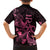 Breast Cancer Awareness Kid Hawaiian Shirt Ribbon Polynesian Pattern Black Version LT05 - Polynesian Pride