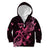 Breast Cancer Awareness Kid Hoodie Ribbon Polynesian Pattern Black Version LT05 - Polynesian Pride