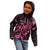 Breast Cancer Awareness Kid Hoodie Ribbon Polynesian Pattern Black Version LT05 - Polynesian Pride