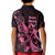 Breast Cancer Awareness Kid Polo Shirt Ribbon Polynesian Pattern Black Version LT05 - Polynesian Pride