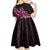 Breast Cancer Awareness Kid Short Sleeve Dress Ribbon Polynesian Pattern Black Version LT05 - Polynesian Pride