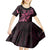 Breast Cancer Awareness Kid Short Sleeve Dress Ribbon Polynesian Pattern Black Version LT05 - Polynesian Pride