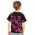 Breast Cancer Awareness Kid T Shirt Ribbon Polynesian Pattern Black Version LT05 - Polynesian Pride