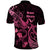 Breast Cancer Awareness Polo Shirt Ribbon Polynesian Pattern Black Version LT05 - Polynesian Pride