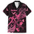 Personalized Breast Cancer Awareness Family Matching Summer Maxi Dress and Hawaiian Shirt Ribbon Polynesian Pattern Black Version LT05 Dad's Shirt - Short Sleeve Black - Polynesian Pride