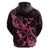 Personalized Breast Cancer Awareness Hoodie Ribbon Polynesian Pattern Black Version LT05 - Polynesian Pride