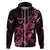 Personalized Breast Cancer Awareness Hoodie Ribbon Polynesian Pattern Black Version LT05 - Polynesian Pride