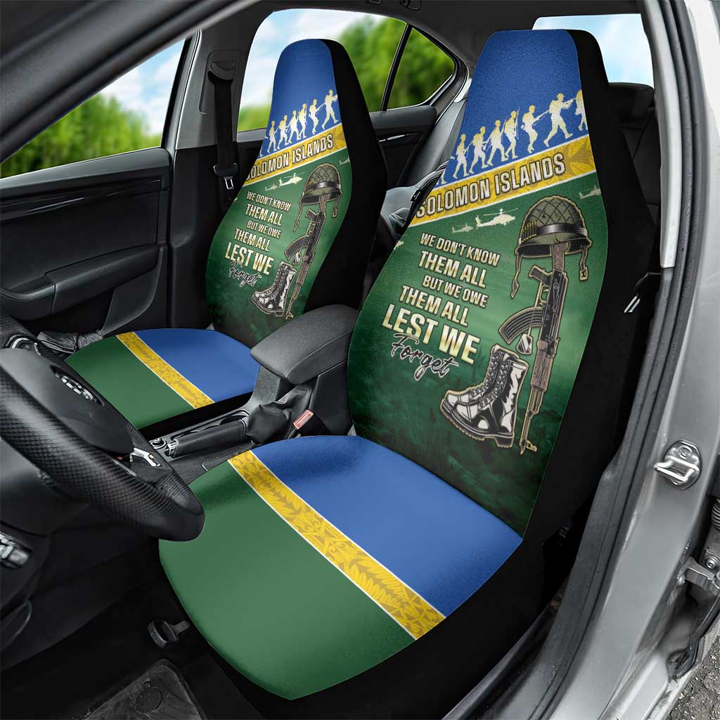 Solomon Islands Remembrance Day Car Seat Cover Lest We Forget