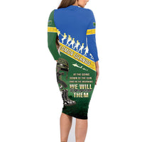 Solomon Islands Remembrance Day Family Matching Long Sleeve Bodycon Dress and Hawaiian Shirt Lest We Forget LT05 - Polynesian Pride