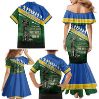 Solomon Islands Remembrance Day Family Matching Mermaid Dress and Hawaiian Shirt Lest We Forget LT05 - Polynesian Pride