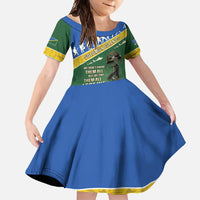 Solomon Islands Remembrance Day Family Matching Off Shoulder Maxi Dress and Hawaiian Shirt Lest We Forget LT05 Daughter's Dress Green - Polynesian Pride