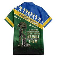 Solomon Islands Remembrance Day Family Matching Off Shoulder Short Dress and Hawaiian Shirt Lest We Forget LT05 - Polynesian Pride