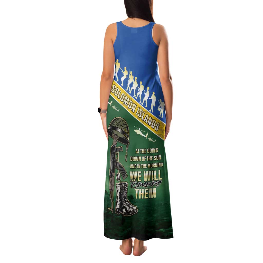 Solomon Islands Remembrance Day Family Matching Tank Maxi Dress and Hawaiian Shirt Lest We Forget LT05 - Polynesian Pride