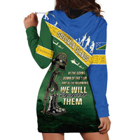 Solomon Islands Remembrance Day Hoodie Dress Lest We Forget LT05 - Polynesian Pride