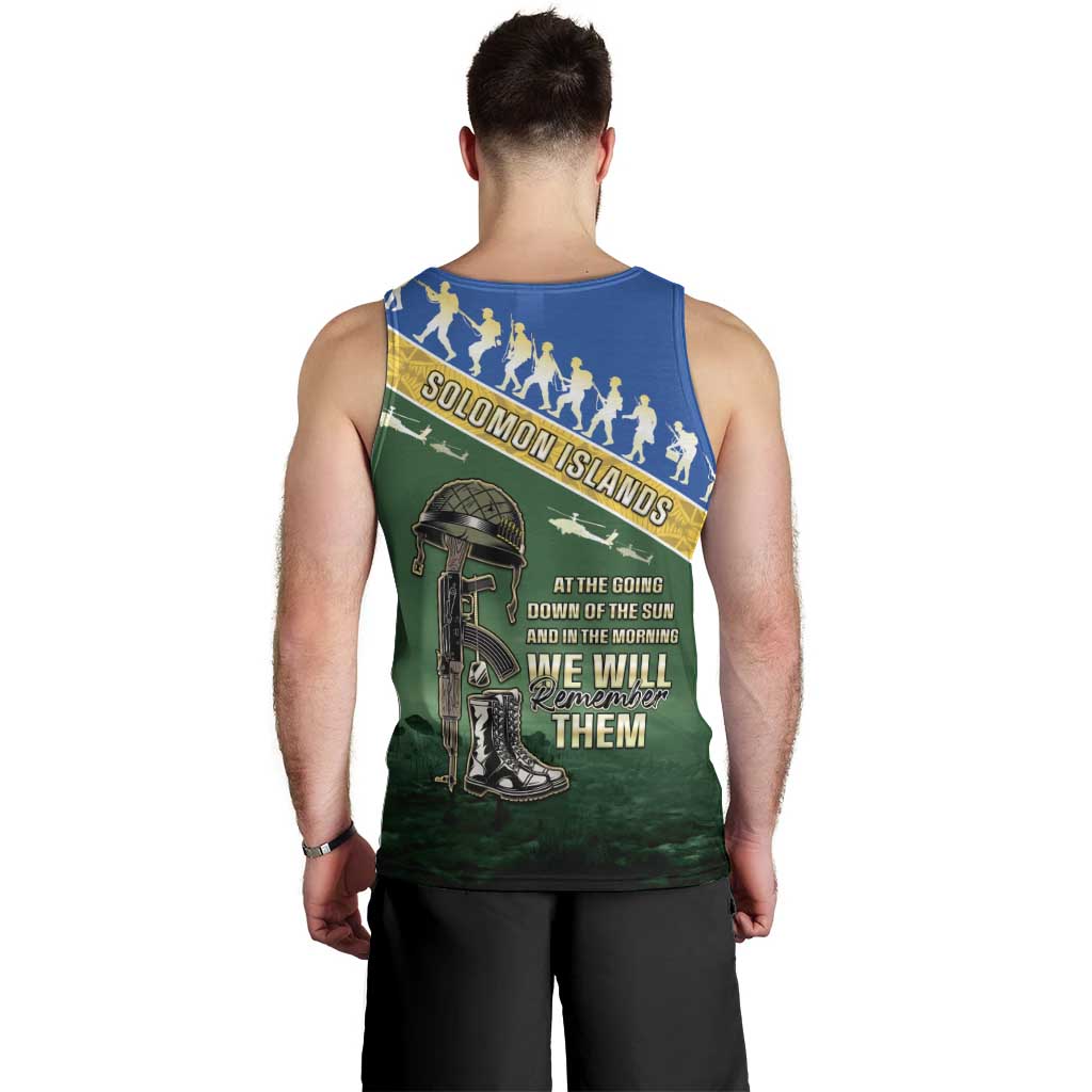 Solomon Islands Remembrance Day Men Tank Top Lest We Forget