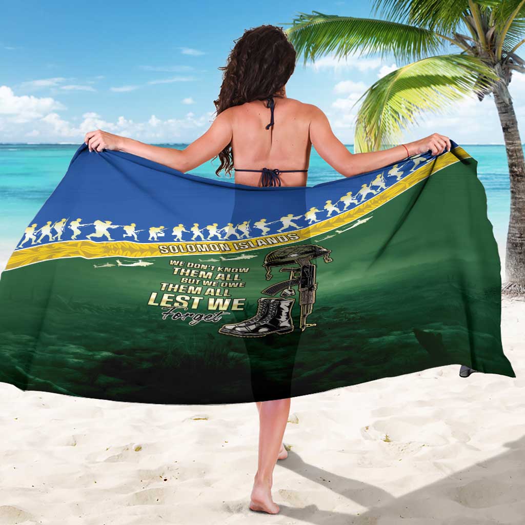 Solomon Islands Remembrance Day Sarong Lest We Forget
