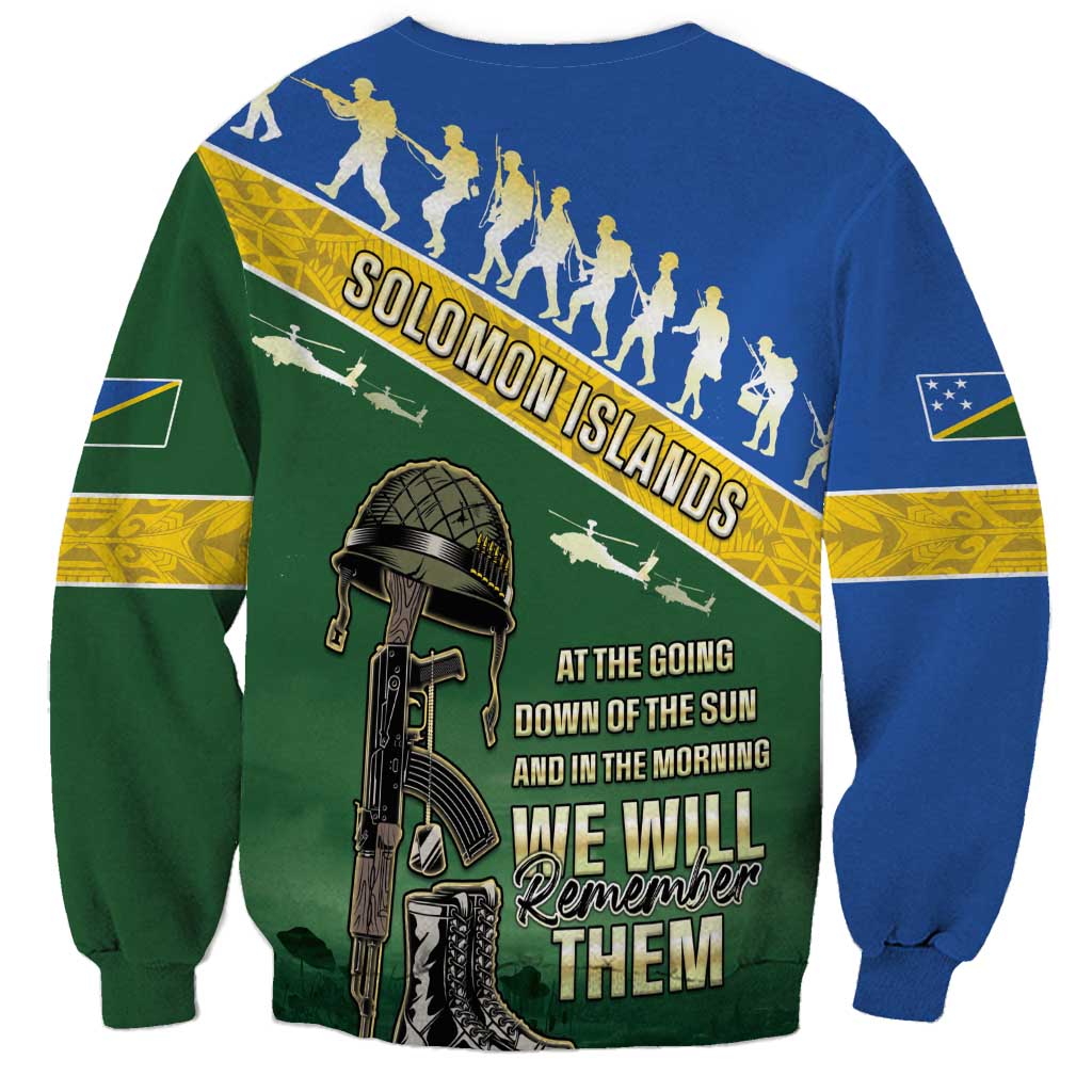 Solomon Islands Remembrance Day Sweatshirt Lest We Forget