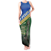 Solomon Islands Remembrance Day Tank Maxi Dress Lest We Forget LT05 Women Green - Polynesian Pride