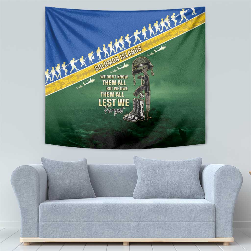 Solomon Islands Remembrance Day Tapestry Lest We Forget