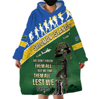 Solomon Islands Remembrance Day Wearable Blanket Hoodie Lest We Forget
