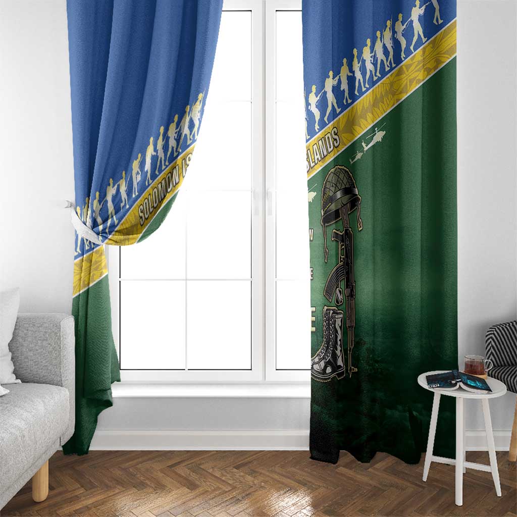 Solomon Islands Remembrance Day Window Curtain Lest We Forget