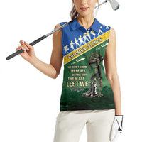 Solomon Islands Remembrance Day Women Sleeveless Polo Shirt Lest We Forget