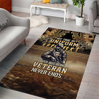 Polynesia Veterans Day Area Rug Thank You Veterans Polynesian Pattern