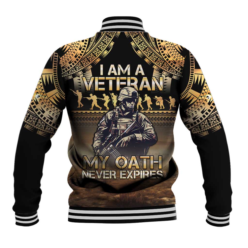 Polynesia Veterans Day Baseball Jacket Thank You Veterans Polynesian Pattern LT05 - Polynesian Pride