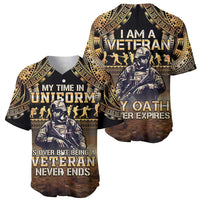 Polynesia Veterans Day Baseball Jersey Thank You Veterans Polynesian Pattern LT05 - Polynesian Pride