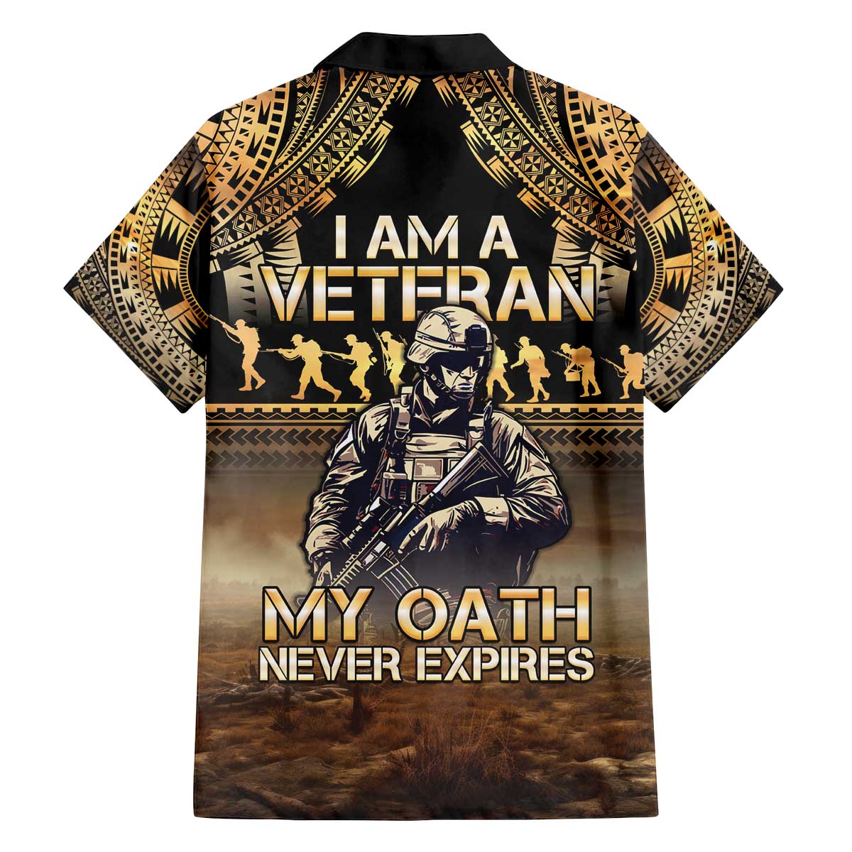 Polynesia Veterans Day Family Matching Off Shoulder Short Dress and Hawaiian Shirt Thank You Veterans Polynesian Pattern LT05 - Polynesian Pride