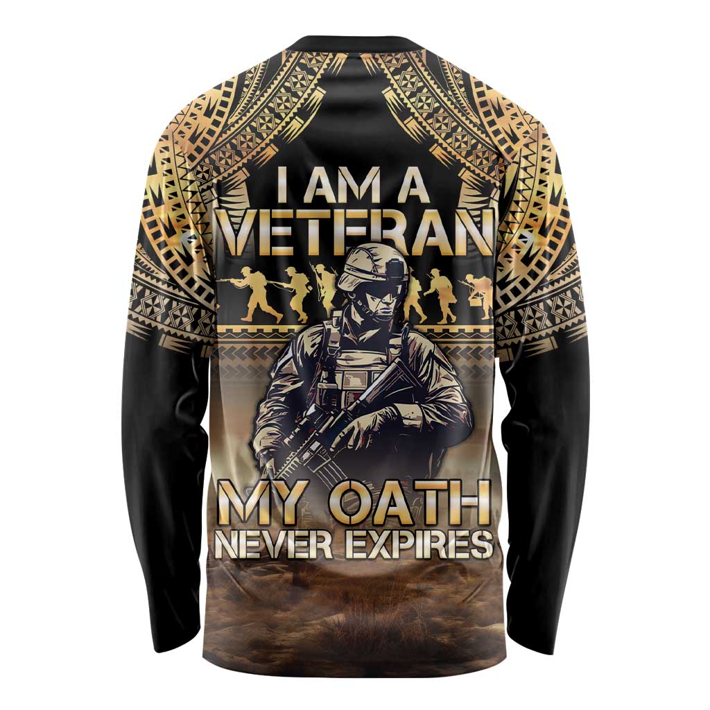 Polynesia Veterans Day Long Sleeve Shirt Thank You Veterans Polynesian Pattern