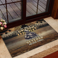 Polynesia Veterans Day Rubber Doormat Thank You Veterans Polynesian Pattern LT05 - Polynesian Pride