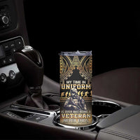 Polynesia Veterans Day Skinny Tumbler Thank You Veterans Polynesian Pattern LT05 - Polynesian Pride
