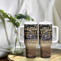 Polynesia Veterans Day Tumbler With Handle Thank You Veterans Polynesian Pattern LT05 - Polynesian Pride