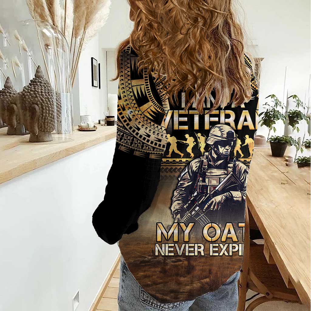 Polynesia Veterans Day Women Casual Shirt Thank You Veterans Polynesian Pattern LT05 - Polynesian Pride
