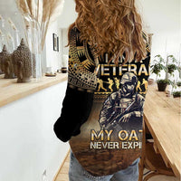 Polynesia Veterans Day Women Casual Shirt Thank You Veterans Polynesian Pattern LT05 - Polynesian Pride