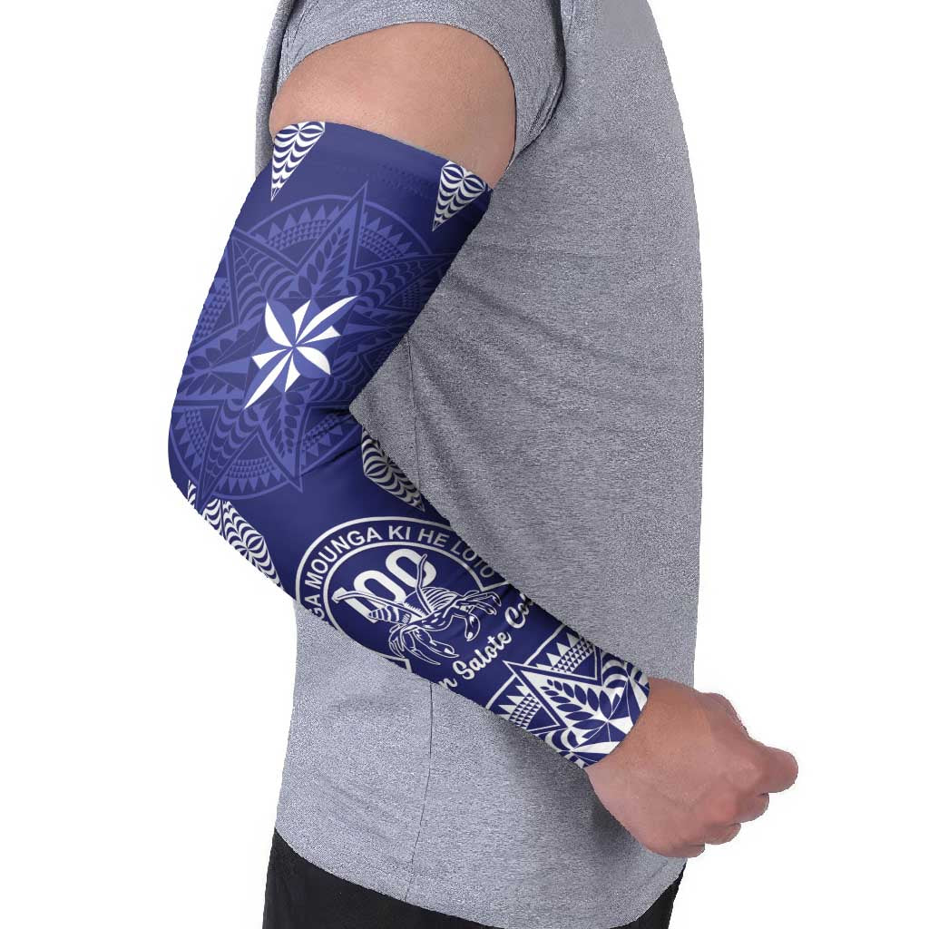 Personalised Queen Salote College Centenary Arm Sleeves Tongan Kupesi Pattern LT05 - Polynesian Pride