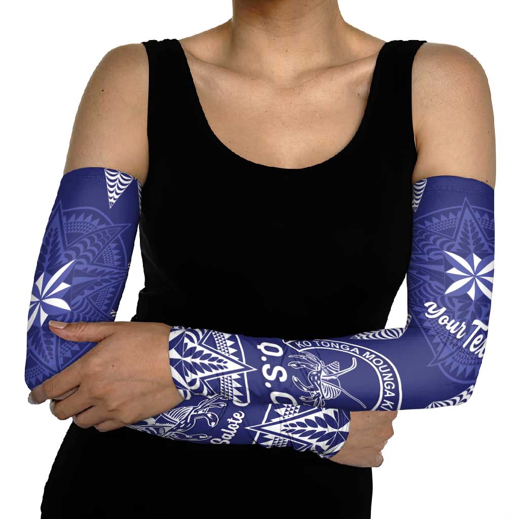 Personalised Queen Salote College Centenary Arm Sleeves Tongan Kupesi Pattern LT05 - Polynesian Pride