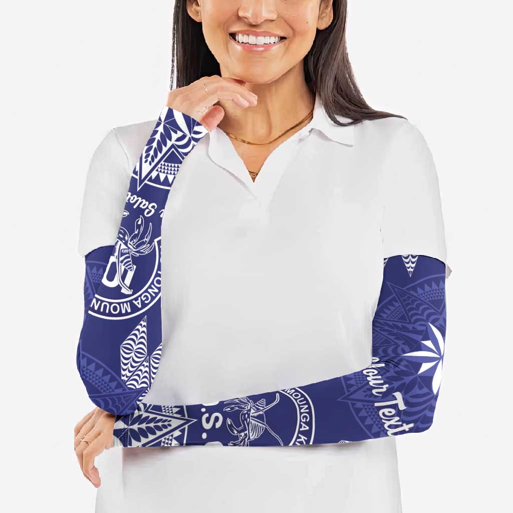 Personalised Queen Salote College Centenary Arm Sleeves Tongan Kupesi Pattern LT05 - Polynesian Pride